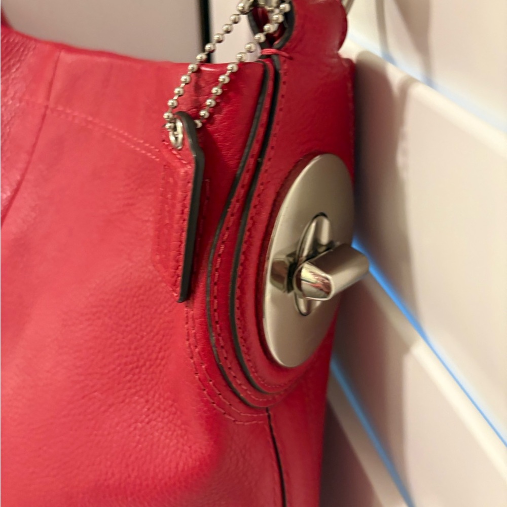 Coach Vibrant Red Hobo Bag - Picture 4 of 10